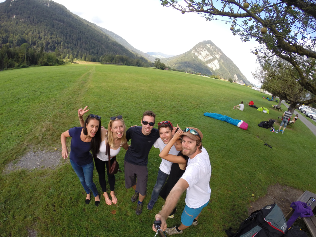 Swissgliders - Lehn - Landing site – Gleitschirm Tandemflug