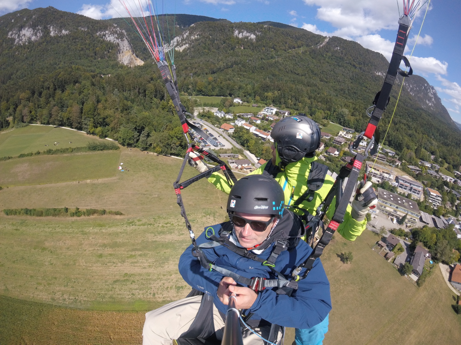 Swissgliders – Weissenstein Landung Gleitschirm Tandemflug